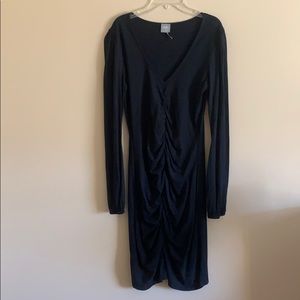 Bobi black midi dress